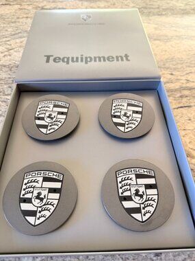 NEW: Genuine Porsche Tequipment Wheel Center Caps – Set of 4 (Monochrome)